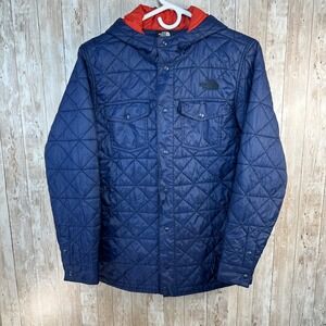 The North Face Boys Jacket Navy Blue Puffer Coat Lightweight Size Large